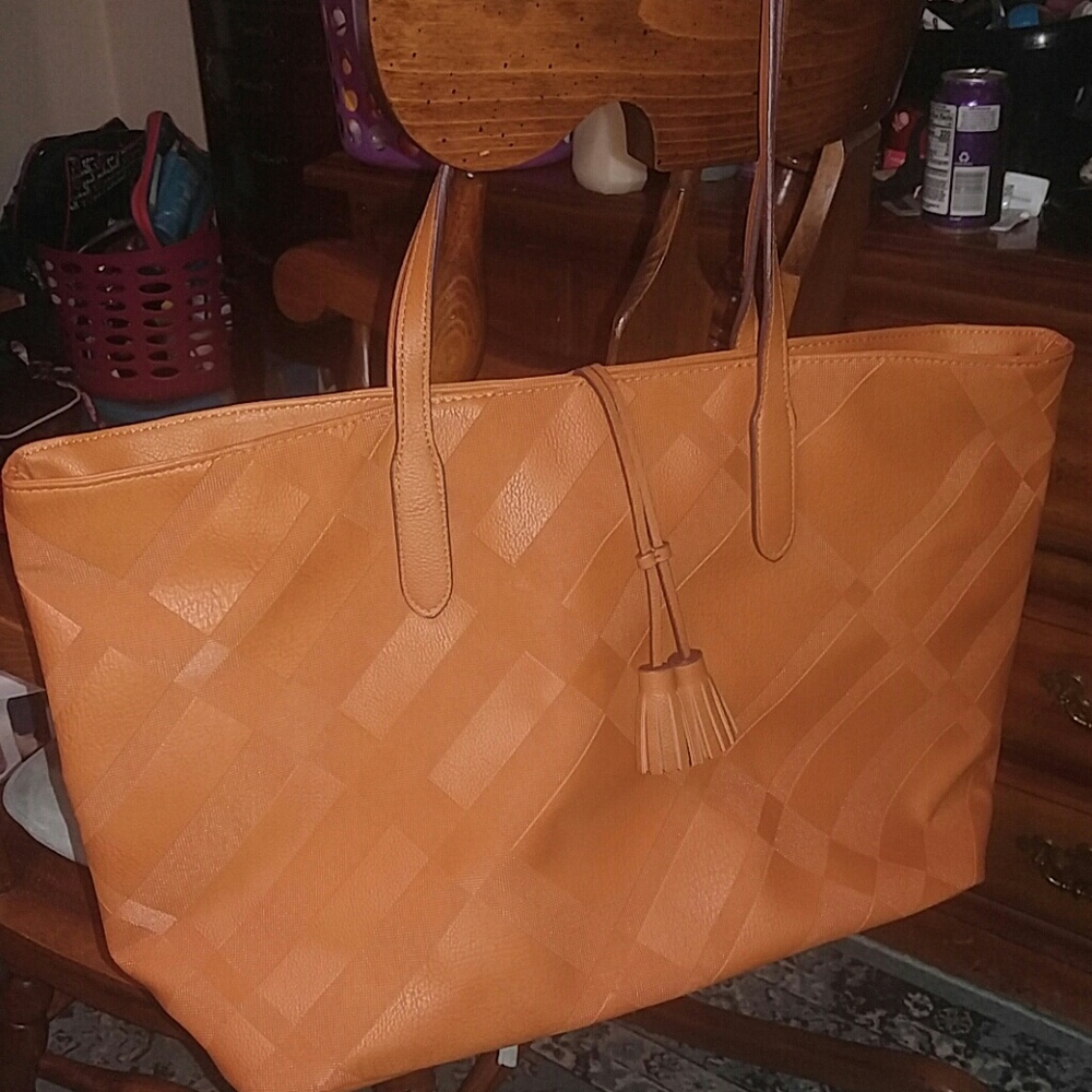 New! Dark Tan Large Tote